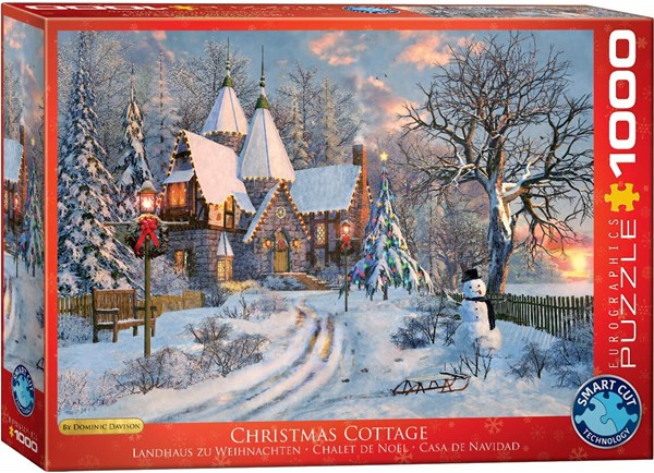Eurographics (6000-0790) - Dominic Davison: "Christmas Cottage" - 1000 pieces puzzle
