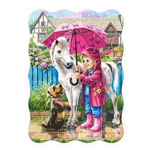 Castorland (B-03426) - "Rainy Day with Friends" - 30 pieces puzzle