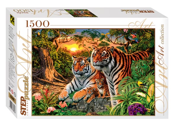 Step Puzzle (83048) - "How many Tigers?" - 1500 pieces puzzle