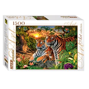 Step Puzzle (83048) - "How many Tigers?" - 1500 pieces puzzle