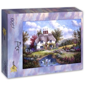 Grafika (T-00501) - Dennis Lewan: "Swan Creek Cottage" - 1500 pieces puzzle