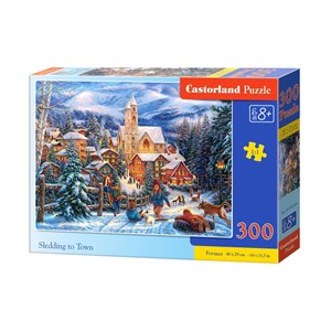 Castorland (B-030194) - "Sledding to Town" - 300 pieces puzzle
