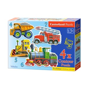 Castorland (B-04256) - "Vehicles" - 4 5 6 7 pieces puzzle