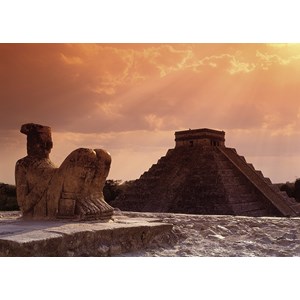 Ravensburger (19690) - "Atadecer in Chichén-Itzá" - 1000 pieces puzzle