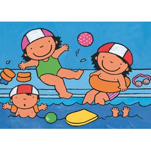 PuzzelMan (598) - "Noa, At the swimming pool" - 16 pieces puzzle