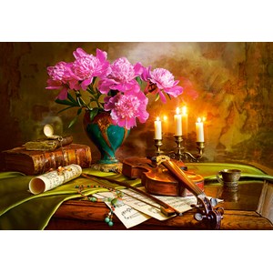 Castorland (C-151530) - "Still Life with Violin and Flowers" - 1500 pieces puzzle