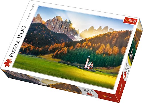 Trefl (26134) - "Church in Dolomites" - 1500 pieces puzzle