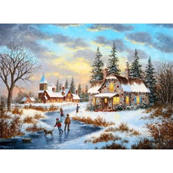 Grafika Kids (01905) - Dennis Lewan: "A Mid-Winter's Eve" - 300 pieces puzzle
