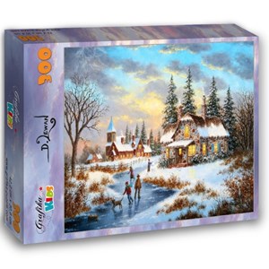 Grafika Kids (01905) - Dennis Lewan: "A Mid-Winter's Eve" - 300 pieces puzzle