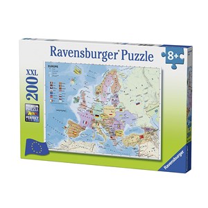 Ravensburger (12841) - "Map of Europe in French" - 200 pieces puzzle