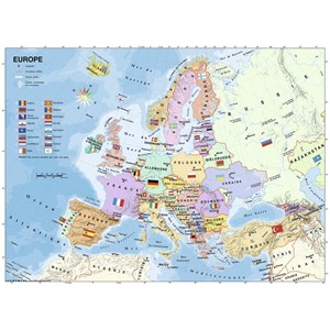 Ravensburger (12841) - "Map of Europe in French" - 200 pieces puzzle