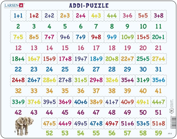 Larsen (AR8) - "Learn Addition" - 58 pieces puzzle