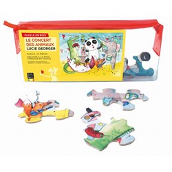 Puzzle Michele Wilson (W422-12) - "Animal Concert" - 12 pieces puzzle