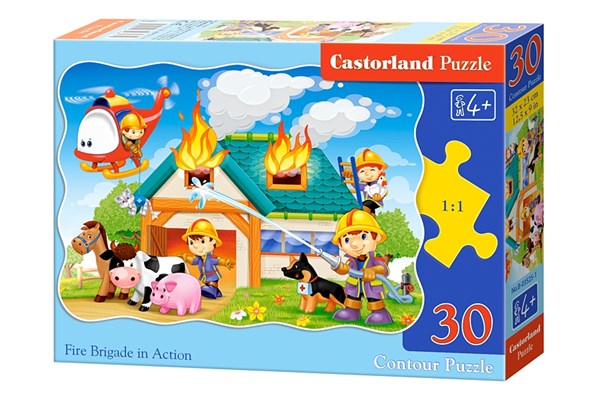 Castorland (B-03525) - "Fire Brigade in Action" - 30 pieces puzzle