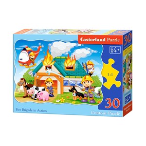 Castorland (B-03525) - "Fire Brigade in Action" - 30 pieces puzzle