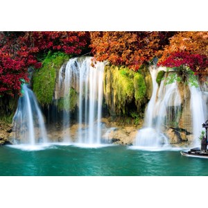 Grafika Kids (00985) - "Waterfall in Forest" - 100 pieces puzzle