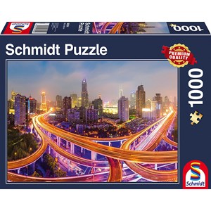 Schmidt Spiele (58304) - "New York by Night" - 1000 pieces puzzle