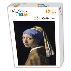 Grafika Kids (00149) - Johannes Vermeer: "The Girl with a Pearl Earring, 1665" - 12 pieces puzzle
