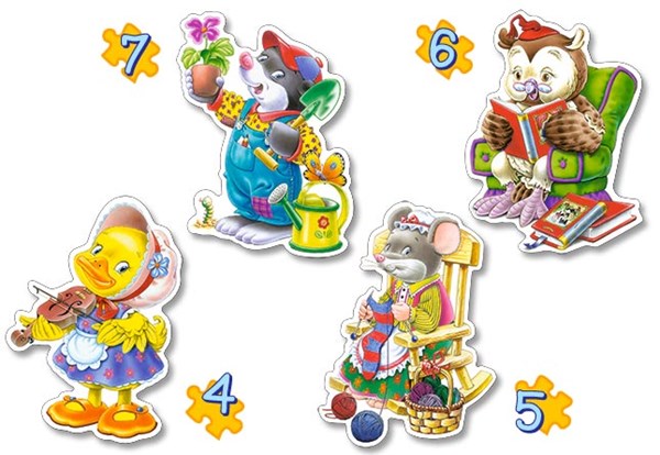 Castorland (4102-04225) - "Free time" - 4 5 6 7 pieces puzzle