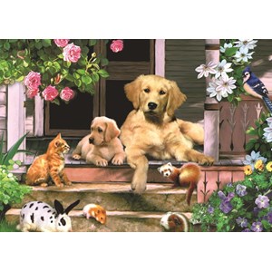 Jumbo (01547) - "Gathering on the Veranda" - 500 pieces puzzle