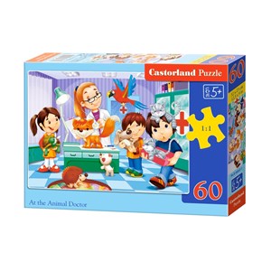 Castorland (B-06847) - "At the Animal Doctor" - 60 pieces puzzle
