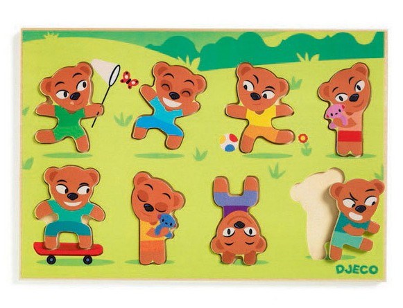Djeco (01252) - "Teddymatch" - 8 pieces puzzle