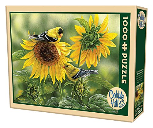 / Jigsaw Puzzle/  Cobble Hill 51818/  / Sunflowers and Goldfin Puzzle