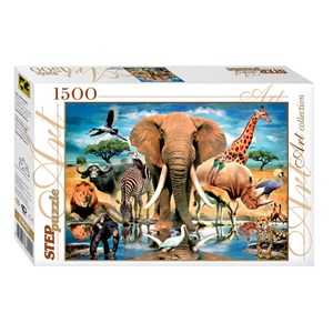 Step Puzzle (83042) - "World of Animals" - 1500 pieces puzzle