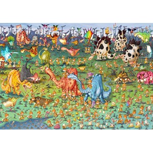 Grafika Kids (01468) - François Ruyer: "Dinosaurs" - 100 pieces puzzle
