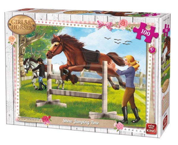 King International (05295) - "Girls & Horses" - 100 pieces puzzle