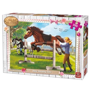 King International (05295) - "Girls & Horses" - 100 pieces puzzle