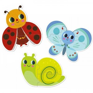 Djeco (07141) - "In the Garden" - 3 4 5 pieces puzzle