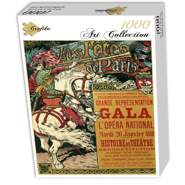 Grafika (00151) - Eugene Grasset: "Les Fêtes de Paris, 1896" - 1000 pieces puzzle