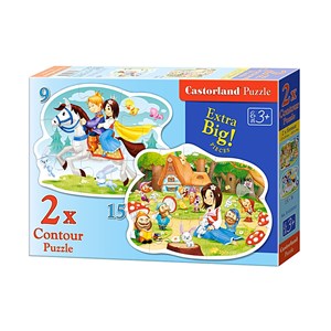 Castorland (B-020041) - "Snow White and the Seven Dwarfs" - 9 15 pieces puzzle