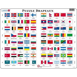 Larsen (L2-FR) - "Flags - FR" - 80 pieces puzzle