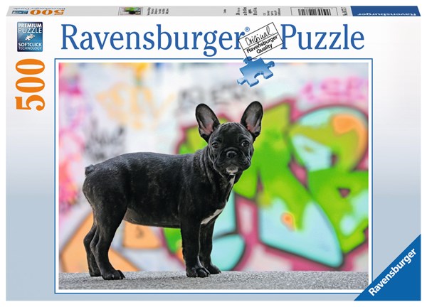 Ravensburger (14771) - "French Bulldog" - 500 pieces puzzle