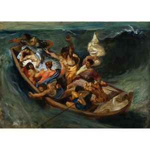 Grafika (00292) - Eugene Delacroix: "Christ on the Sea of Galilee, 1841" - 24 pieces puzzle