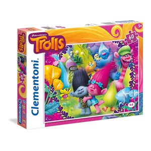 Clementoni (26958) - "Trolls" - 60 pieces puzzle