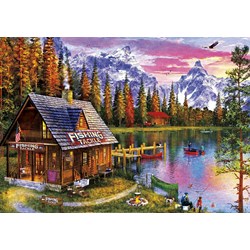 Buffalo Games (2477) - "The Fishing Hut" - 300 pieces puzzle