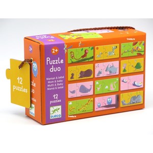 Djeco (08157) - "Mummy and her Baby Duo" - 2 pieces puzzle