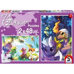 Schmidt Spiele (56114) - "7 1/2 dragons" - 48 pieces puzzle