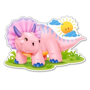Castorland (B-120048) - "Pink Baby Triceratop" - 12 pieces puzzle