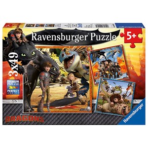 Ravensburger (09258) - "How to Train your Dragon" - 49 pieces puzzle