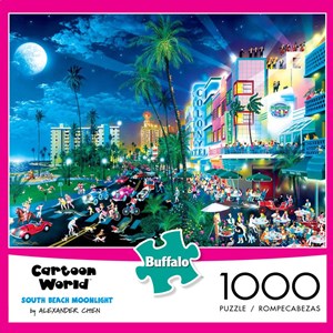Buffalo Games (11526) - Alexander Chen: "South Beach Moonlight (Cartoon World)" - 1000 pieces puzzle