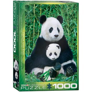 Eurographics (6000-0173) - "Panda and Baby" - 1000 pieces puzzle
