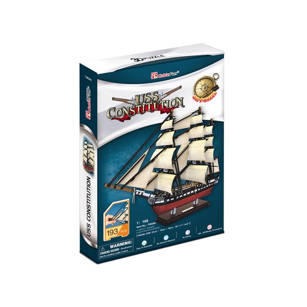 Cubic Fun (T4024h) - "USS Constitution" - 193 pieces puzzle
