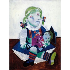 Puzzle Michele Wilson (W91-12) - Pablo Picasso: "Maya with the Doll" - 12 pieces puzzle