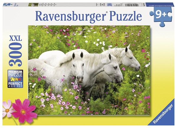 Ravensburger (13218) - "Horses on the Flower Meadow" - 300 pieces puzzle