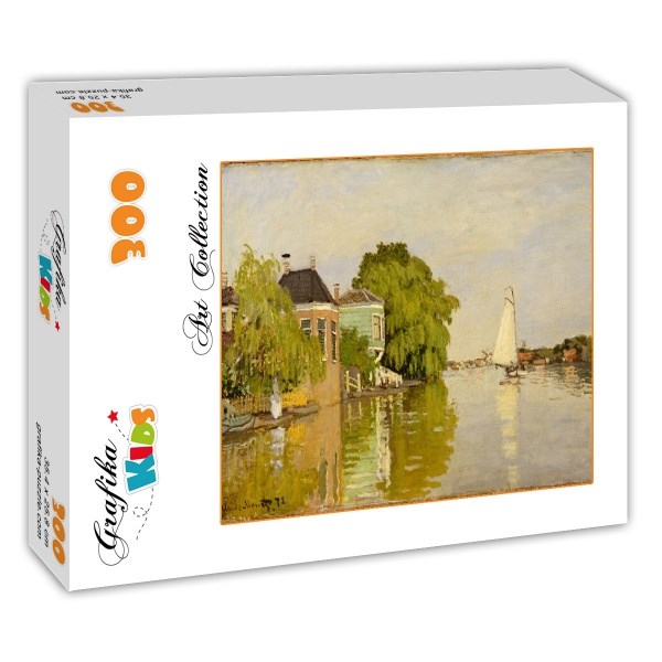Grafika Kids (00480) - Claude Monet: "Houses on the Achterzaan, 1871" - 300 pieces puzzle