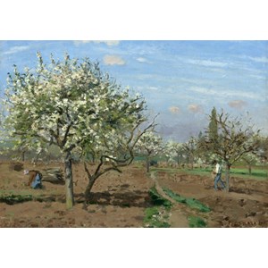 Grafika (02028) - Camille Pissarro: "Orchard in Bloom, Louveciennes, 1872" - 1000 pieces puzzle